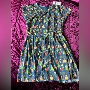 Flowy dress with cute animal print